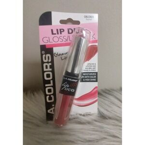 L.A. Colors Lipstick Lip Gloss Duo  Flushed-NIP